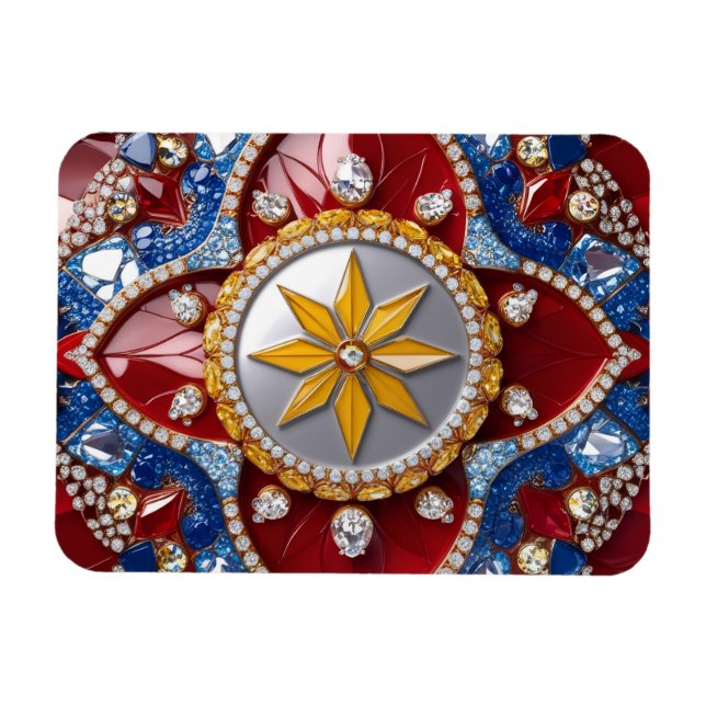 Flexibler Foto-Magnet mit Kolumbien-Farben Magnet (Horizontal)