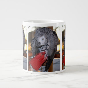 Flexibler Kongo Afrikanischer Grau-Papagei mit rot Jumbo-Tasse