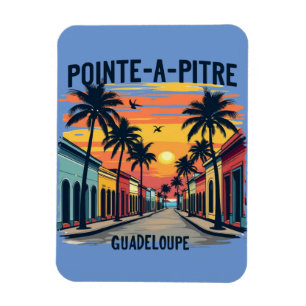 Flexibler Magnet Guadeloupe – Sonnenuntergangs-Sou