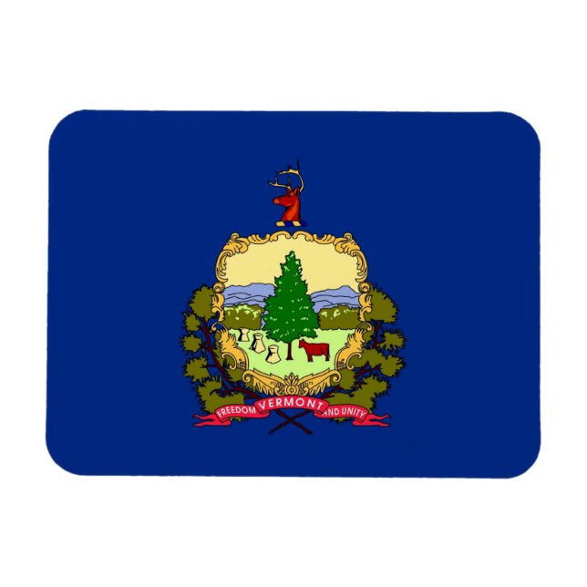 Flexibler Magnet-Patriotik with Vermont State flag Magnet (Horizontal)