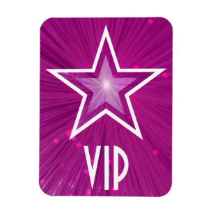 Flexibler rosa Star-Magnet "VIP" Magnet
