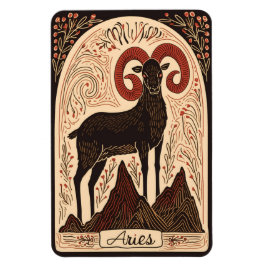 Flexibles Foto Magnet Aries Celestial Zodiac Art