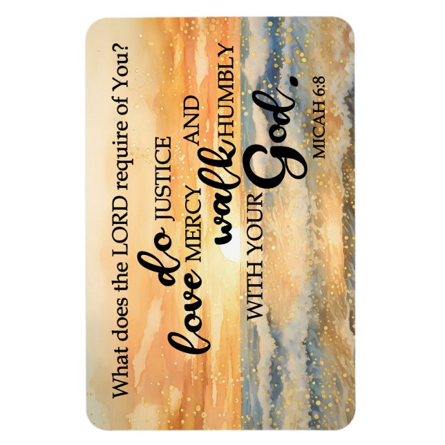 Flexibles Foto Magnet-Micah 6:8 Magnet (Vertikal)