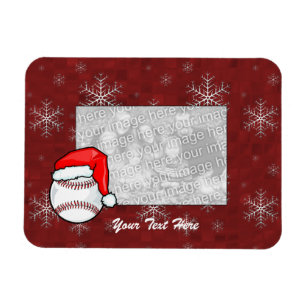 Flexibles Foto Magnet - Santa Baseball