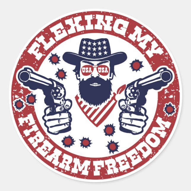 FLEXIER MA LIBERTÉ D'ARME À FEU - Stickers Patriot (Devant)
