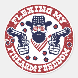FLEXIEREN MEINER FIREARMEN FREEDOM - Patriotische  Runder Aufkleber