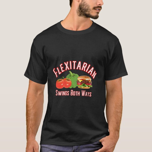 Flexitarian Semi Vegetarian Pflanze Gemüse T-Shirt (Vorderseite)