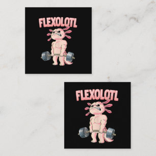 Flexolotl Axolotl Quadratische Visitenkarte