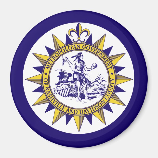 FlFlag von Nashville, Tennessee Magnet (Vorne)