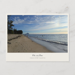 Flic en Flac Strand im weichen Abendlicht Postkarte