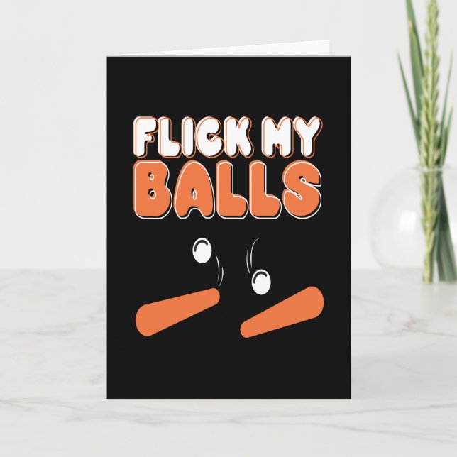 Flick meine Balls Pinball Arcade Retro Karte (Vorderseite)