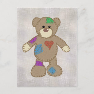 Flickenteddy Postkarte