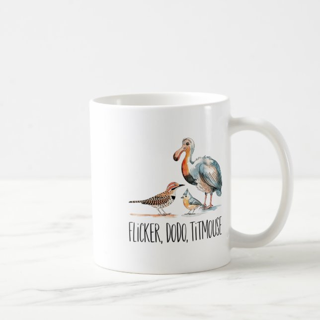 Flicker Dodo Titmouse Apparel Bird Nerd Wildlife B Kaffeetasse (Rechts)