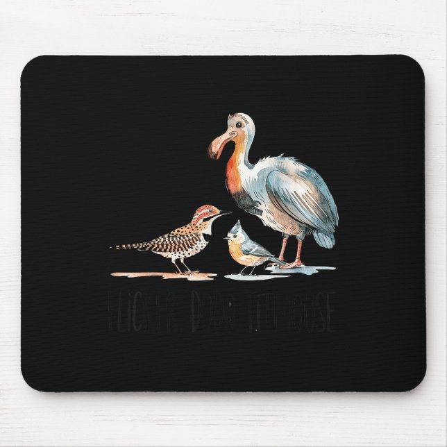 Flicker Dodo Titmouse Apparel Bird Nerd Wildlife B Mousepad (Vorne)