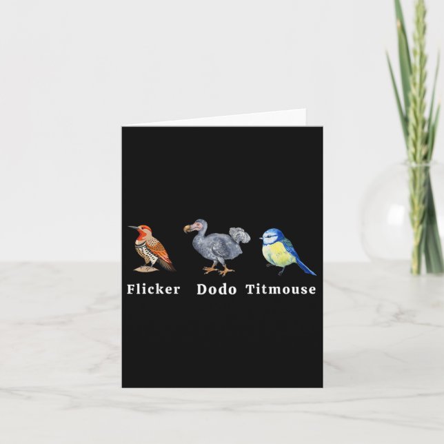 Flicker Dodo Titmouse Karte (Vorderseite)