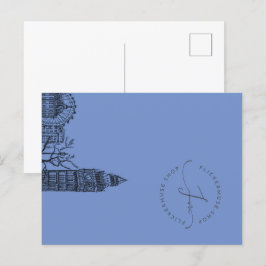 Flickermuse Floral Tone Sketch Postkarte