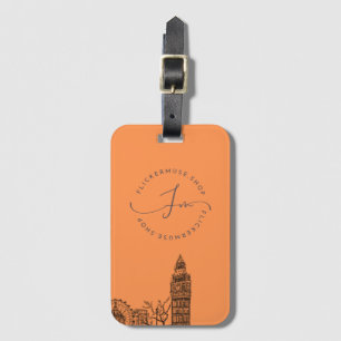 Flickermuse Luggage Tag (Orange) Gepäckanhänger