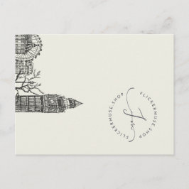 Flickermuse Mocha Mousse Tone Sketch Postkarte