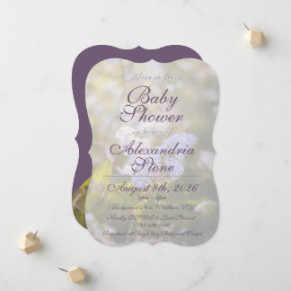 Flieder-Baby-Einladung zur Babyparty Ankündigung