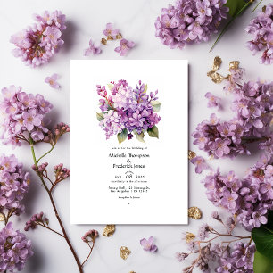 Flieder bis Traube Florale Sommerhochzeit Einladung