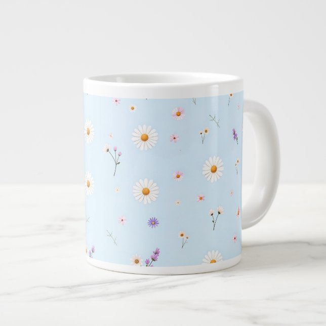 Flieder-Blüten  Jumbo-Tasse (Vorderseite Rechts)