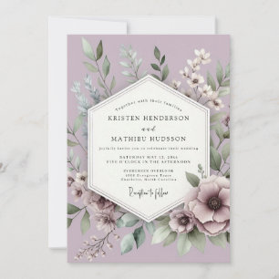 Flieder Botanical Wiesenhochzeit Einladung