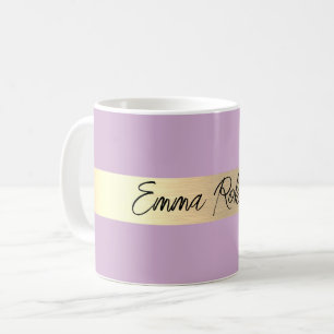 Flieder Fizz Lila Goldfolie Rustikal Faux Kaffeetasse