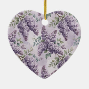 Flieder Fliederblüten Salbeigrün Staubiger Lavende Keramik Ornament