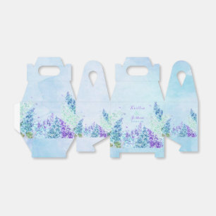 Flieder-Garten-Aquarell Türkis Flieder Lila Geschenkschachtel