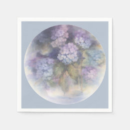 Flieder-Hortensie-Aquarell-Luncheon- Serviette