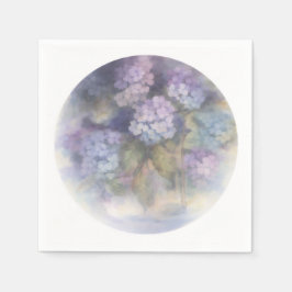 Flieder-Hortensien-Aquarell-Serviette für das Mitt Serviette