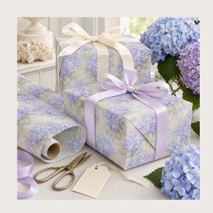 Flieder-Hortensien-Blumenverpackungspapier Geschenkpapier