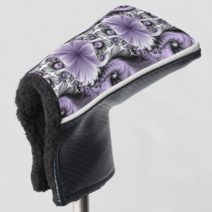 Flieder-Illusion abstrakte Blumen-Fraktal-Kunst-Fa Golf Headcover