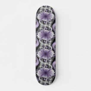 Flieder-Illusion abstrakte Blumen-Fraktal-Kunst-Fa Skateboard