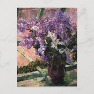Flieder in einem Fenster von Mary Cassatt Postkart Postkarte