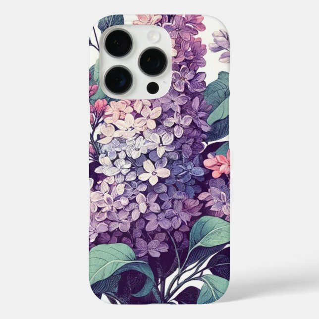 Flieder iPhone 16 Pro Hülle (Rückseite)