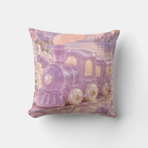 Flieder-Jelly-Zug Perlmutt-Fantasie-Eisenbahn Kissen