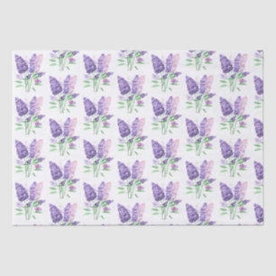 Flieder Lila Blumen Aquarell Natur Muster  Seidenpapier