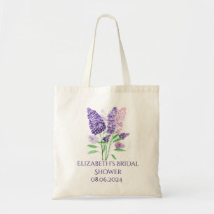 Flieder lila Blumen Wasserfarbe Natur Braut- Tragetasche