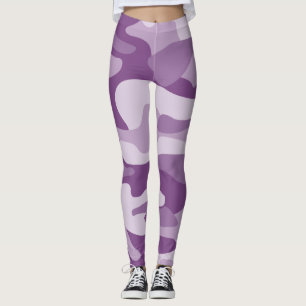 Flieder Monocolor Camo Leggings