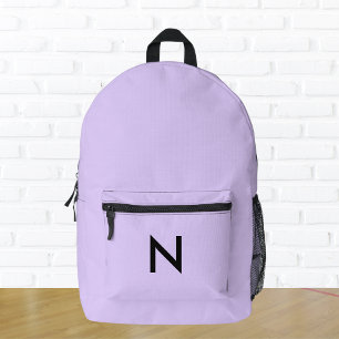 Flieder-Monogramm Elegant Hübsch Modern Chic Trend Bedruckter Rucksack
