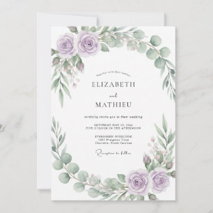 Flieder Raffinierte Botanische Hochzeit Einladung