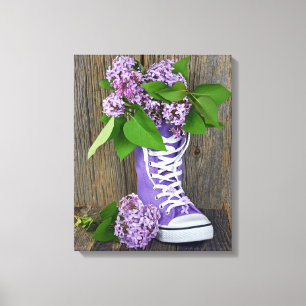 Flieder Sneaker Leinwanddruck