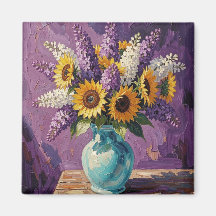 Flieder und Sonnenblumen | Botanisches Design
