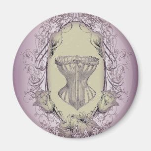 Flieder Vintage Steampunk Braut viktorianisches Ko Magnet