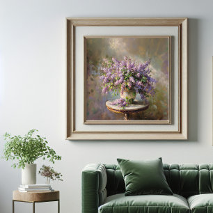 Fliederblumen in Vasen Fotodruck