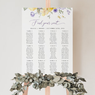 Fliederblüte, gelbe Blume, Hochzeit Sitzordnung Poster