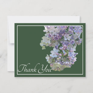 Fliederblüten grüner Hintergrund Danke Postkarte