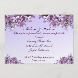 Fliederblüten Hochzeitsempfang Einladung