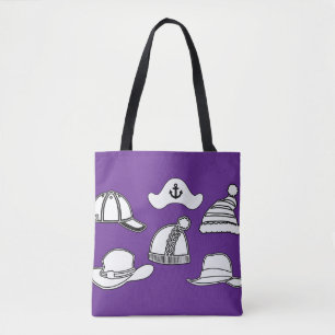 Fliederfarbenes Hut-Tasche Fun-Tote Tasche